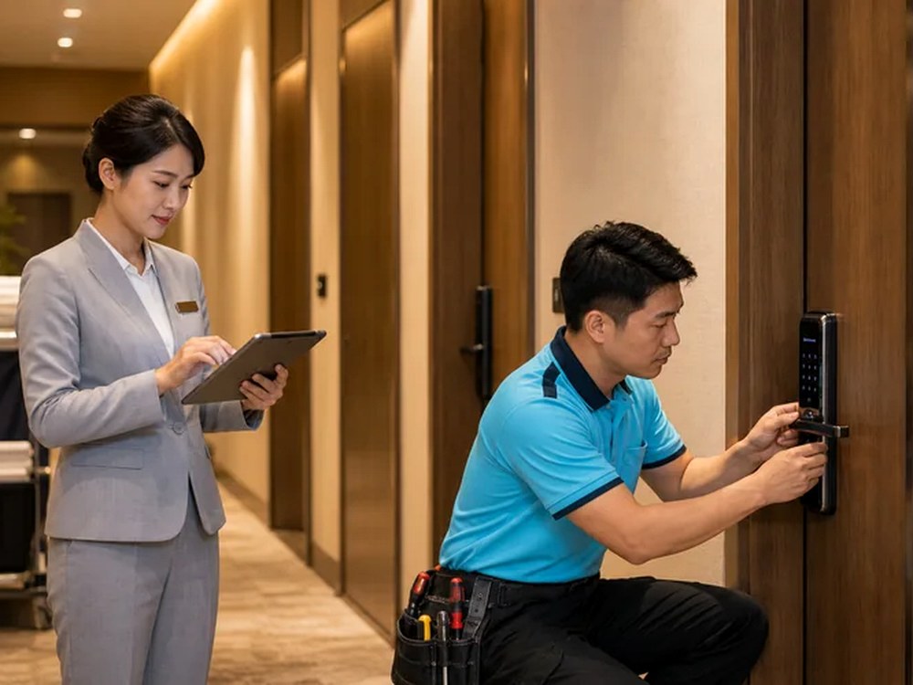 林口新建案鋼木門安裝 PHILIPS Alpha 電子鎖